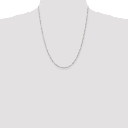 Sterling Silver 2.25mm Figaro Chain
