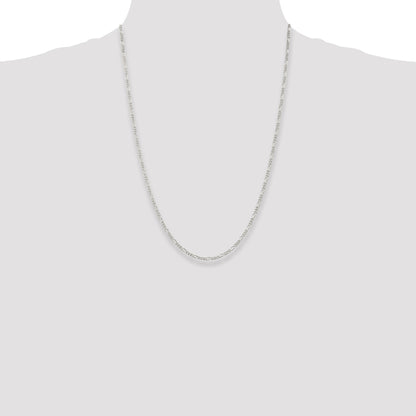 Sterling Silver 2.25mm Figaro Chain