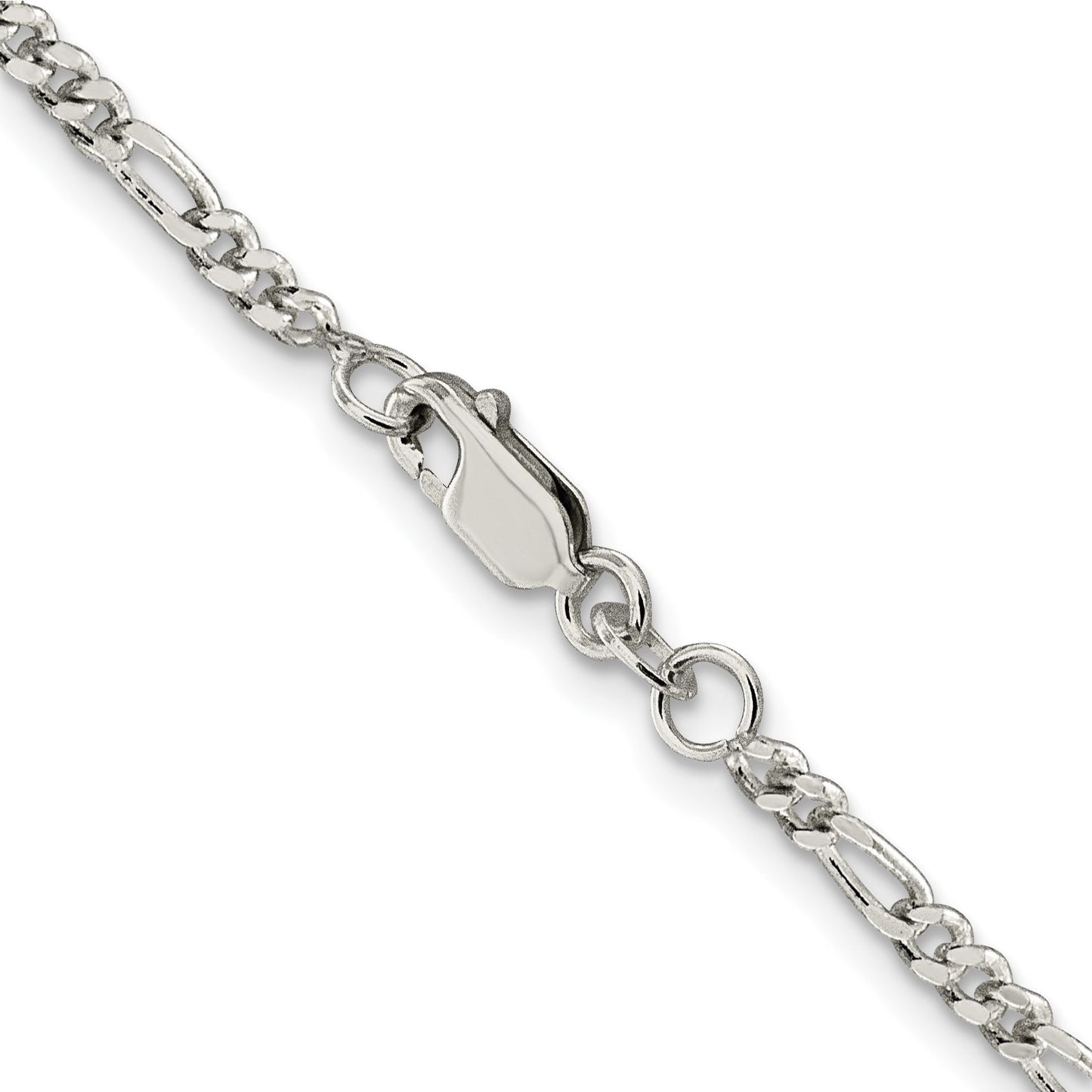 Sterling Silver 2.5mm Figaro Chain