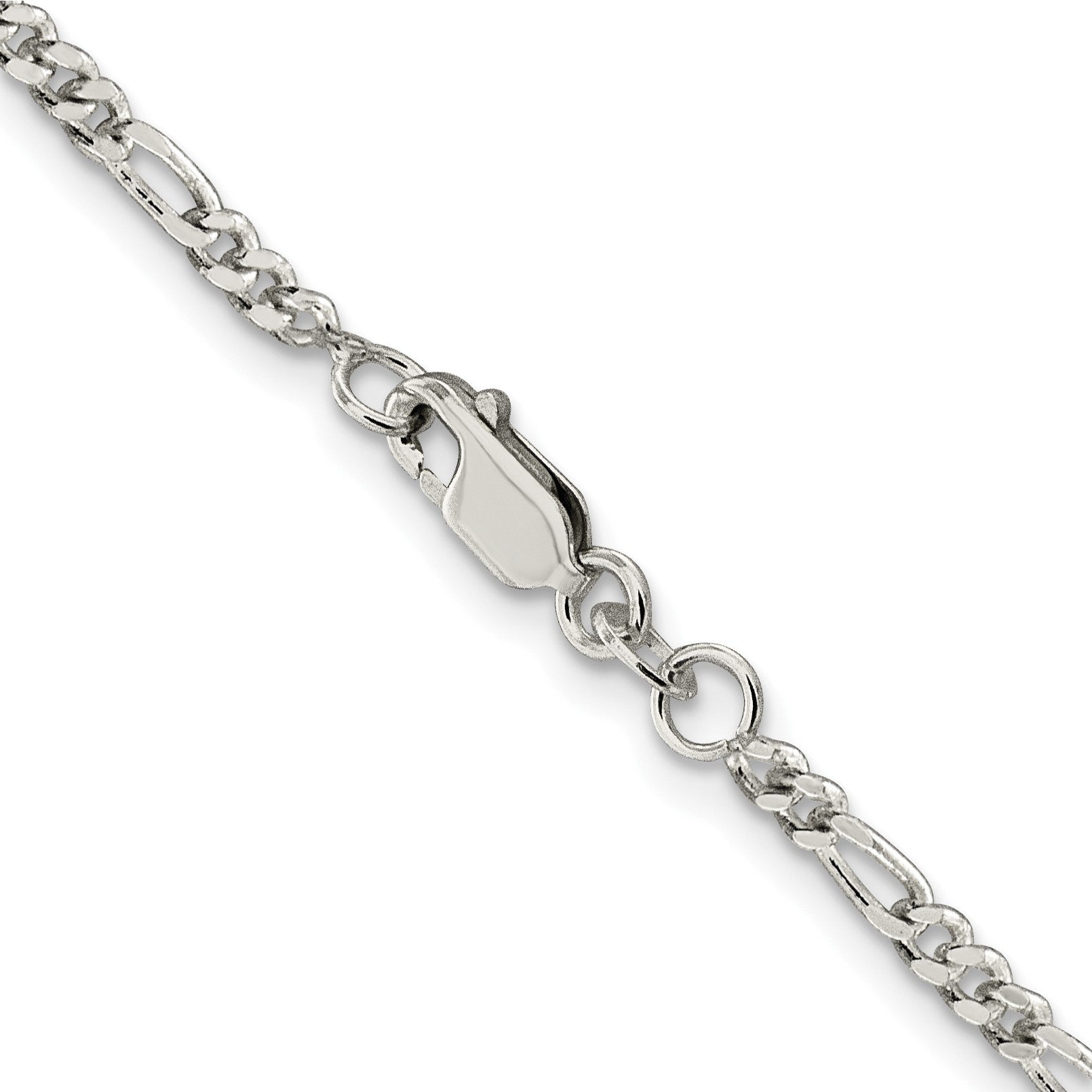 Sterling Silver 2.5mm Figaro Chain