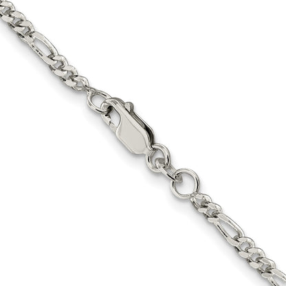 Sterling Silver 2.5mm Figaro Chain