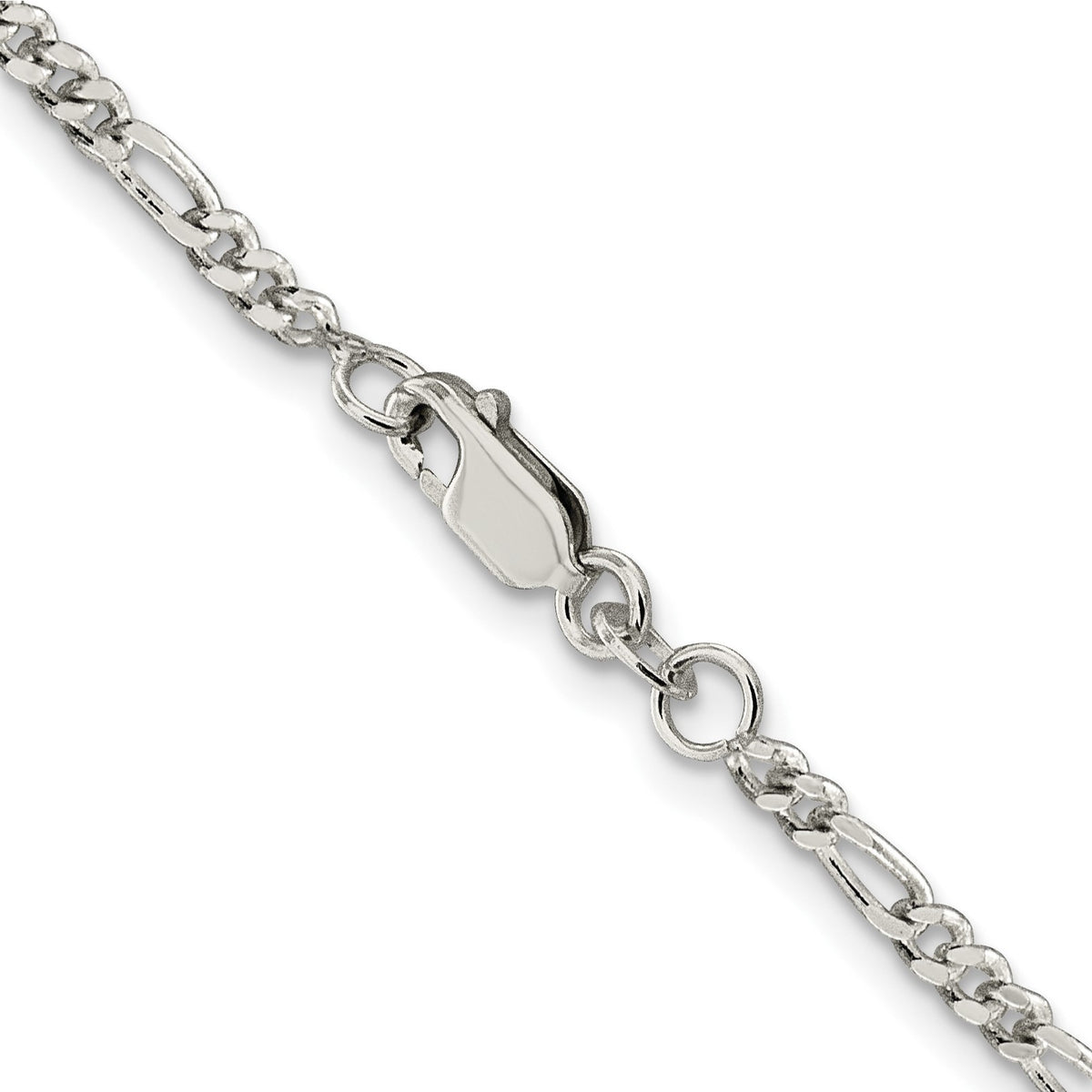 Sterling Silver 2.5mm Figaro Chain