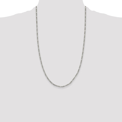 Sterling Silver 2.5mm Figaro Chain