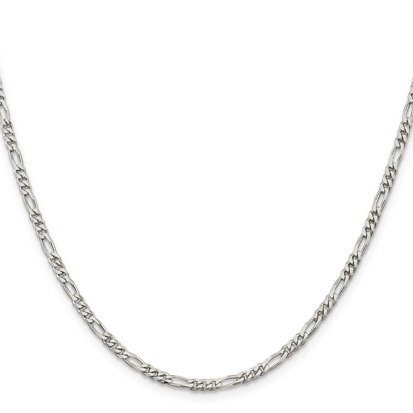 Sterling Silver 2.85mm Figaro Chain