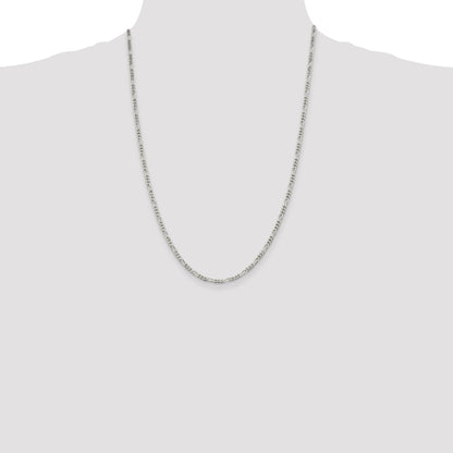 Sterling Silver 2.85mm Figaro Chain