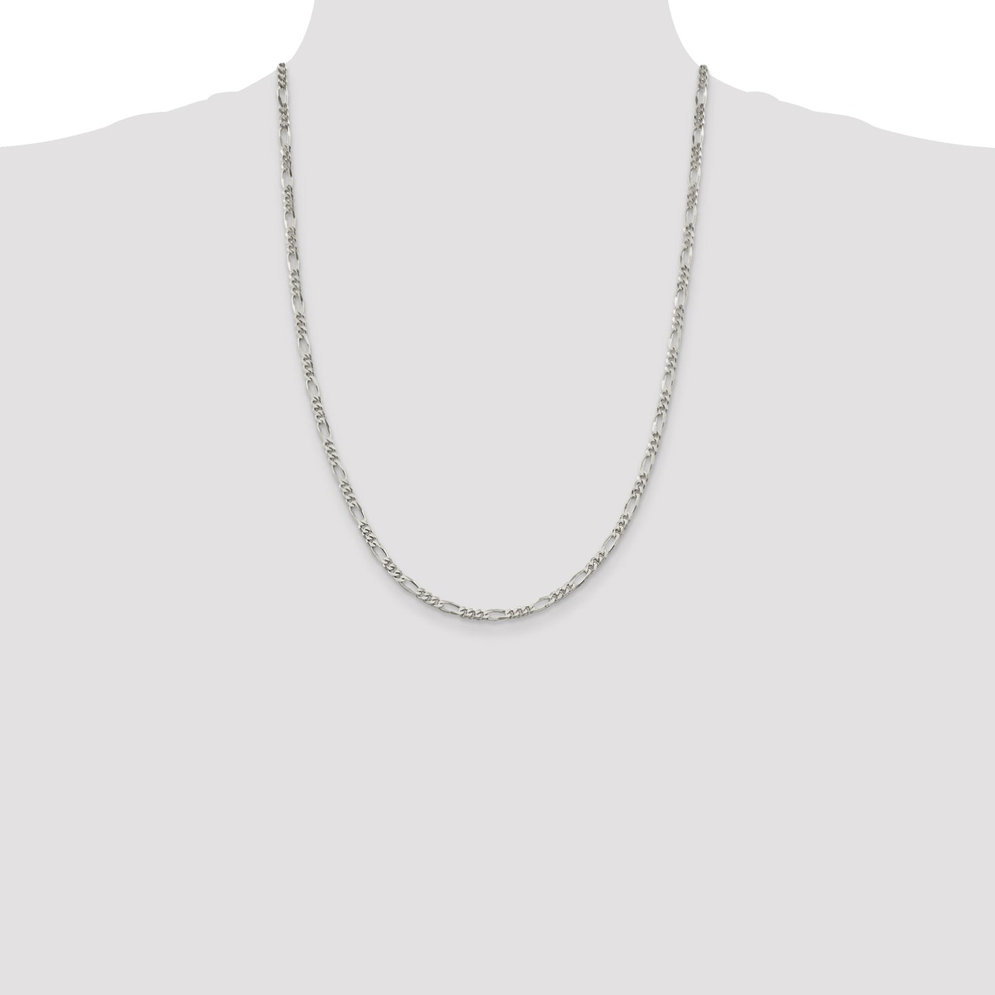 Sterling Silver 3.5mm Figaro Chain