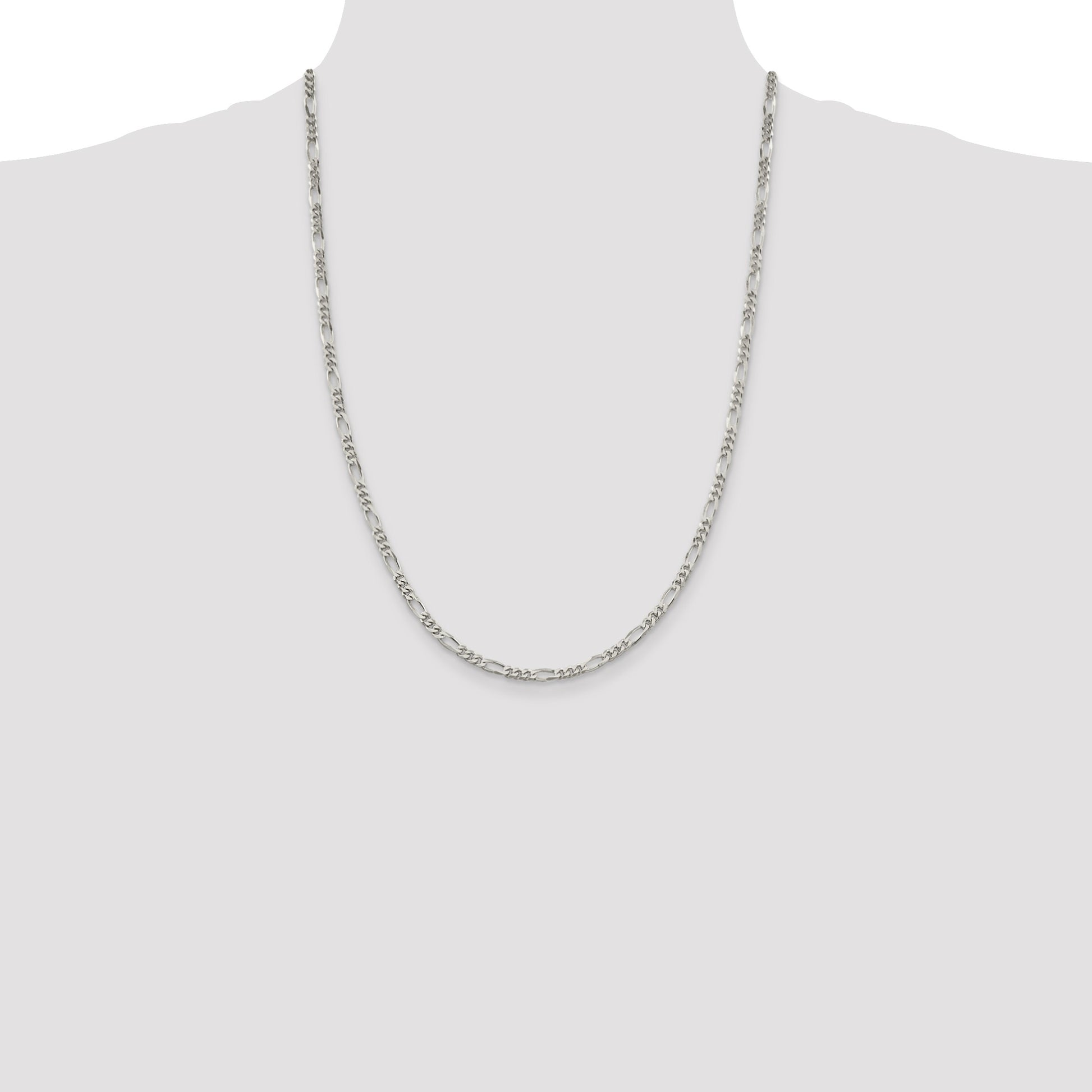 Sterling Silver 3.5mm Figaro Chain