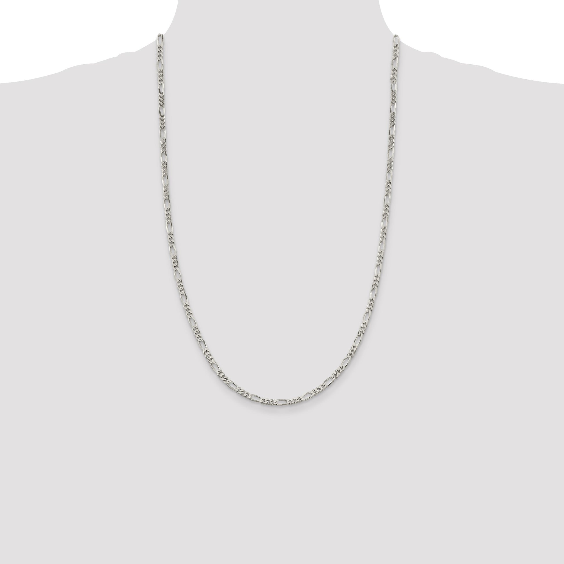 Sterling Silver 3.5mm Figaro Chain