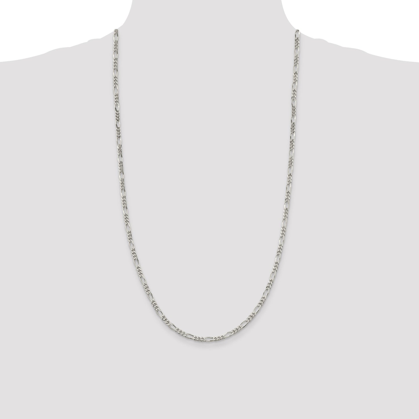 Sterling Silver 3.5mm Figaro Chain