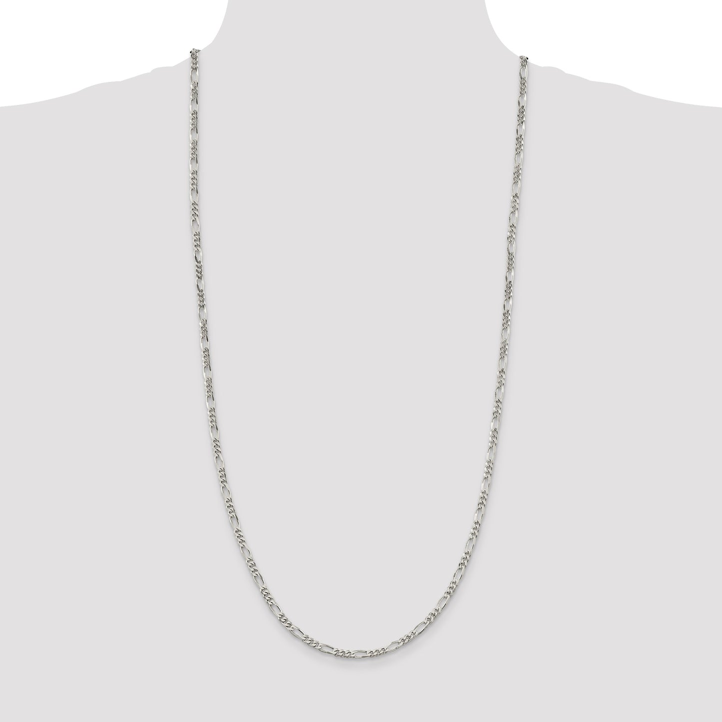 Sterling Silver 3.5mm Figaro Chain