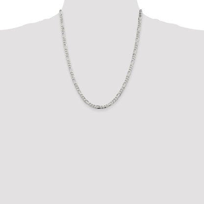 Sterling Silver 4.5mm Figaro Chain