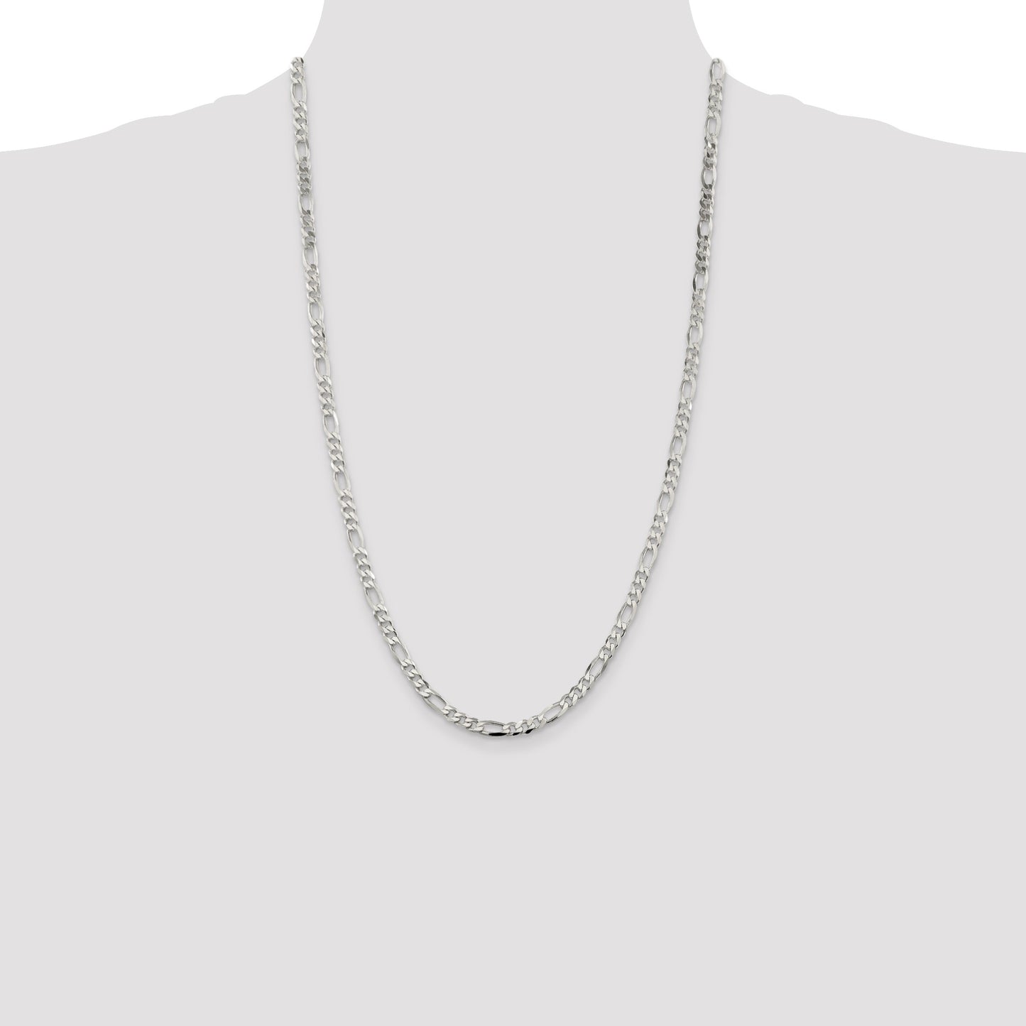 Sterling Silver 4.5mm Figaro Chain