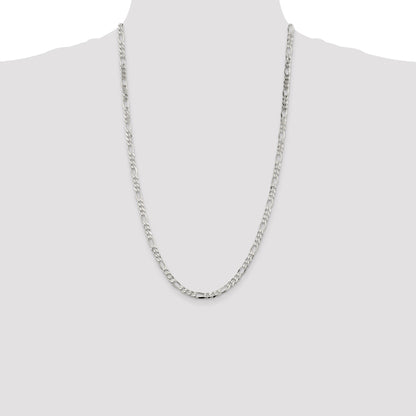 Sterling Silver 4.5mm Figaro Chain