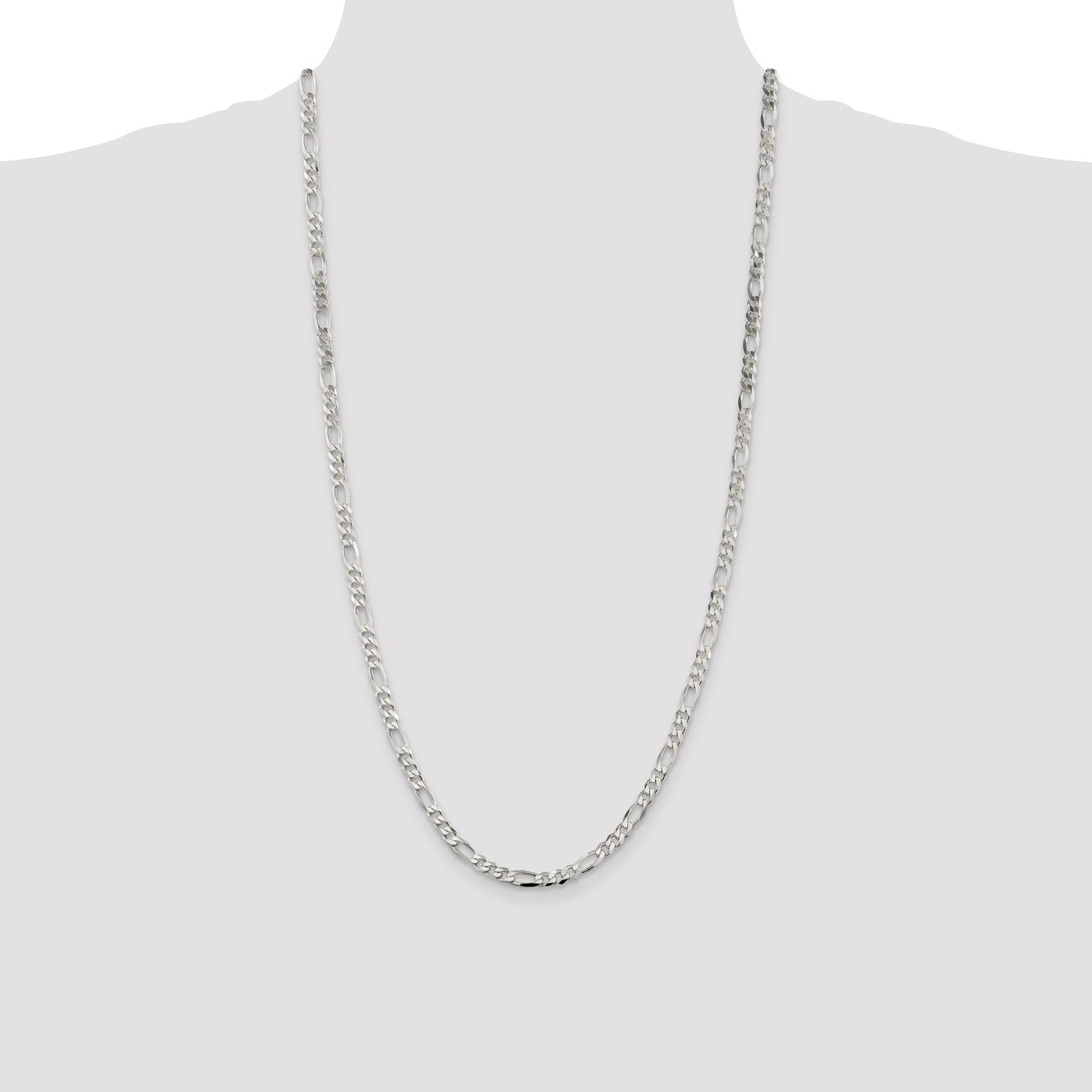 Sterling Silver 4.5mm Figaro Chain