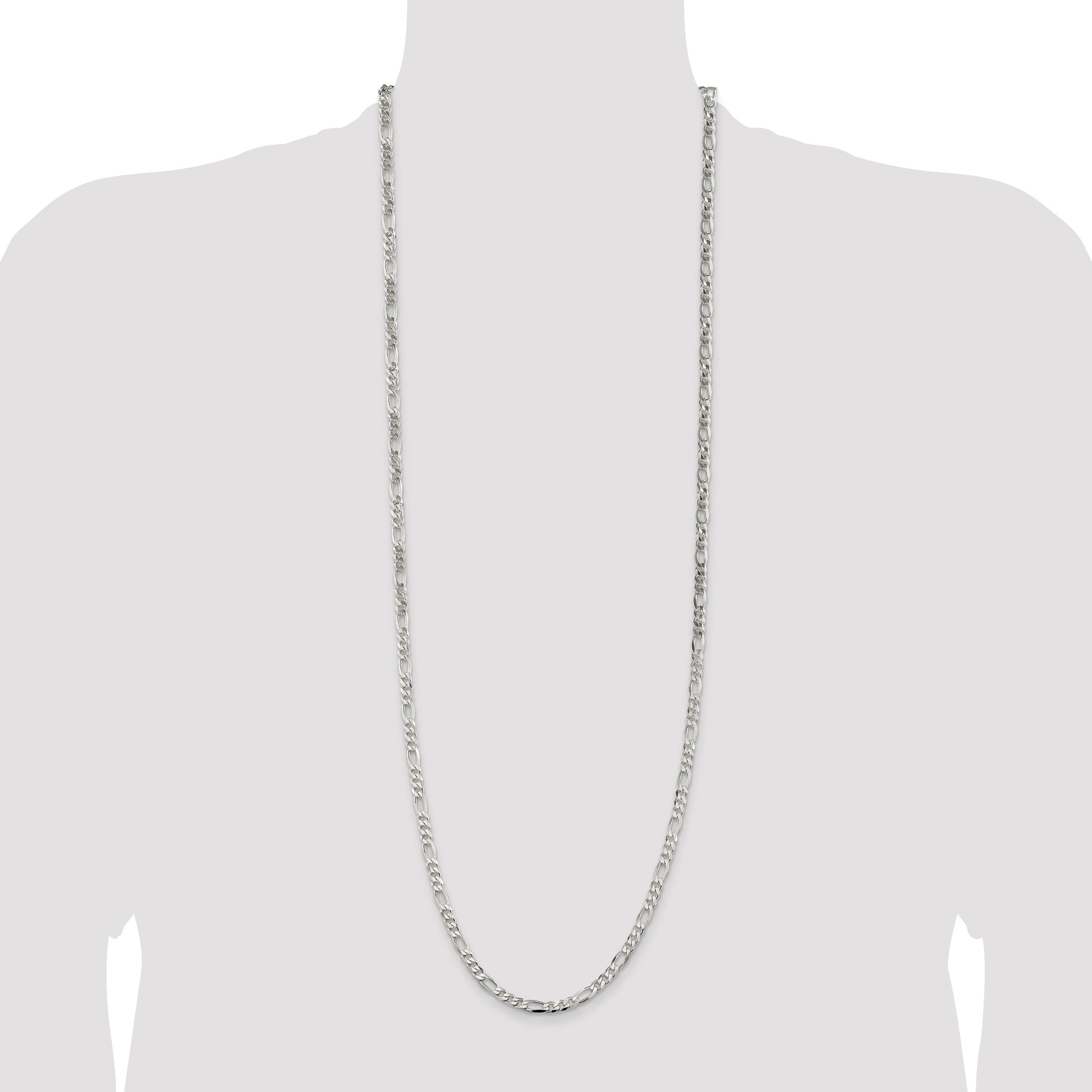 Sterling Silver 4.5mm Figaro Chain