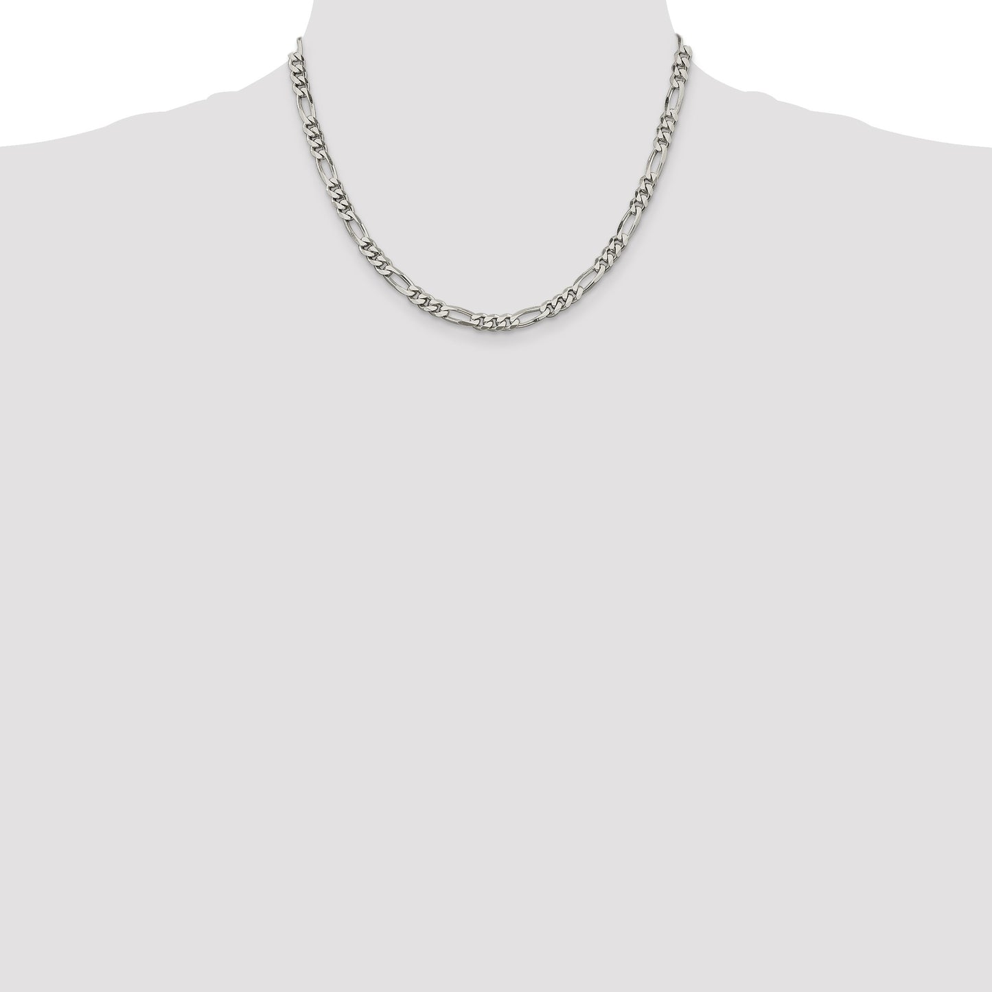 Sterling Silver 5.5mm Figaro Chain