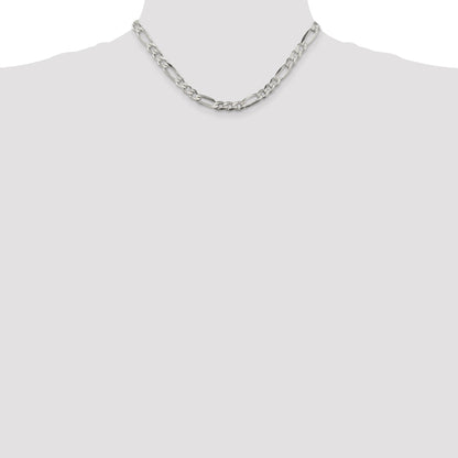 Sterling Silver 6.75mm Figaro Chain