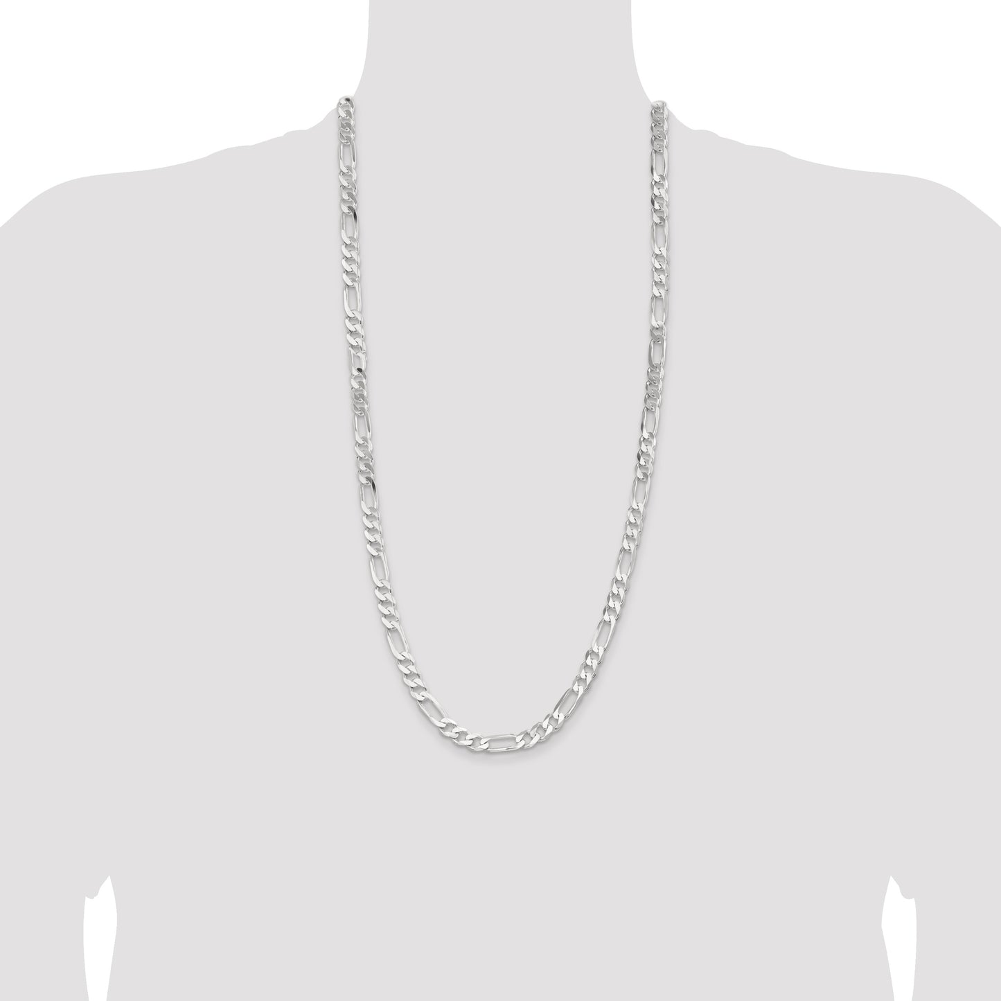Sterling Silver 7.5mm Figaro Chain