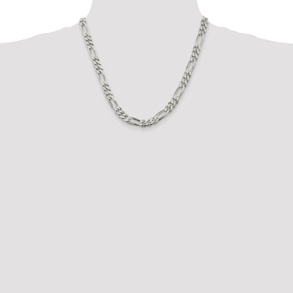 Sterling Silver 8mm Figaro Chain