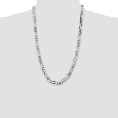 Sterling Silver 8mm Figaro Chain