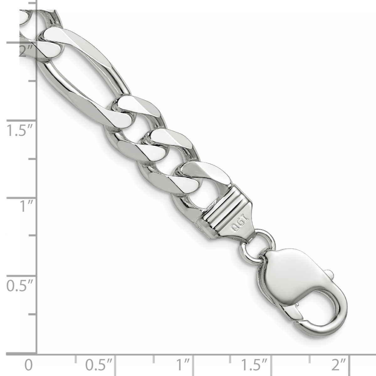 Sterling Silver 9mm Figaro Chain