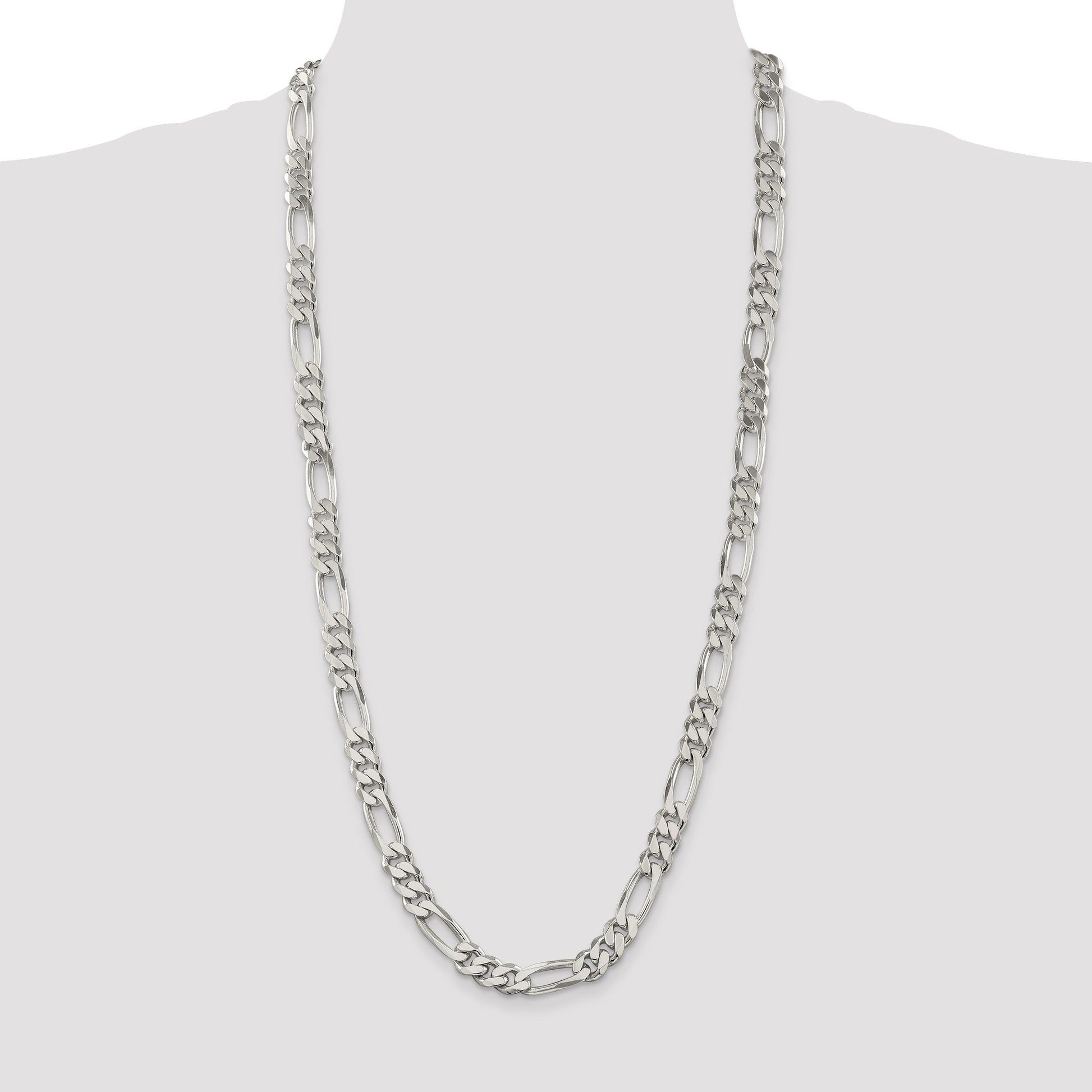Sterling Silver 9mm Figaro Chain