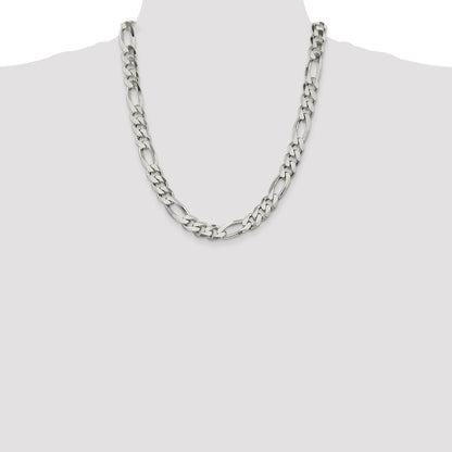 Sterling Silver 10.75mm Figaro Chain
