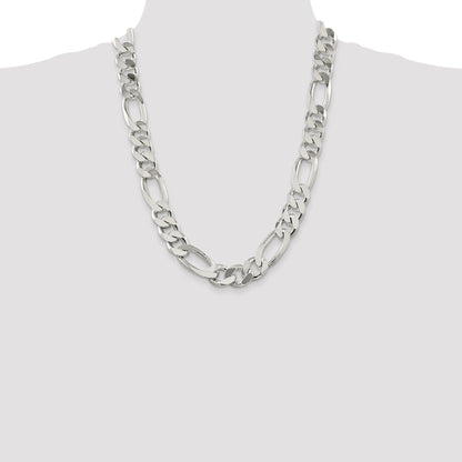 Sterling Silver 15mm Figaro Chain
