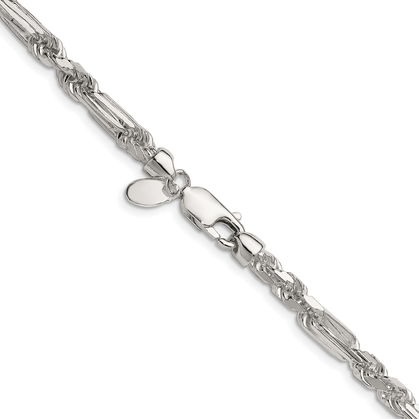 Sterling Silver 4.75mm D/C Figarope Chain