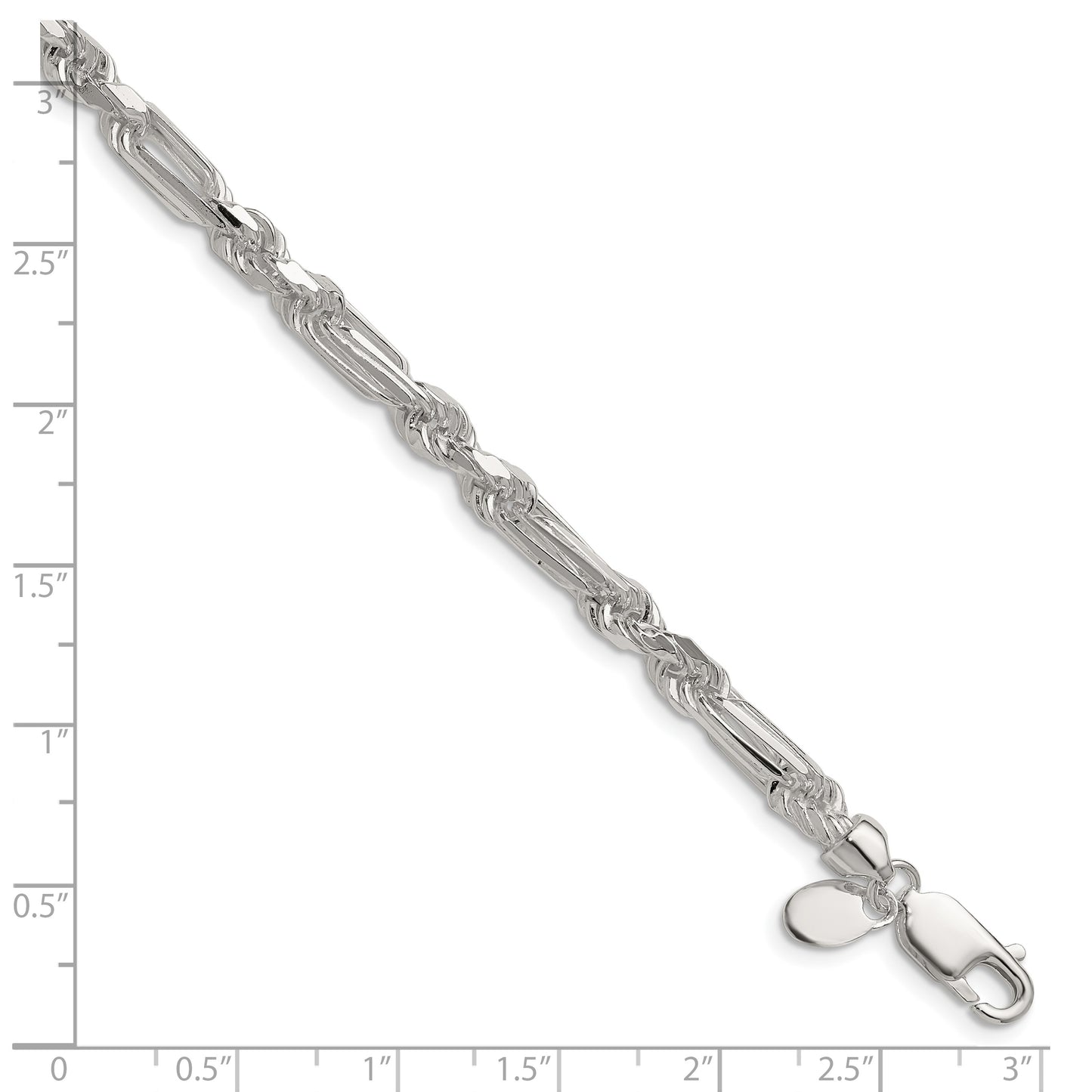 Sterling Silver 4.75mm D/C Figarope Chain