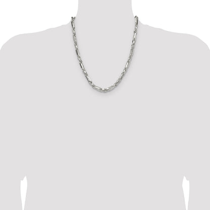 Sterling Silver 6mm D/C Figarope Chain