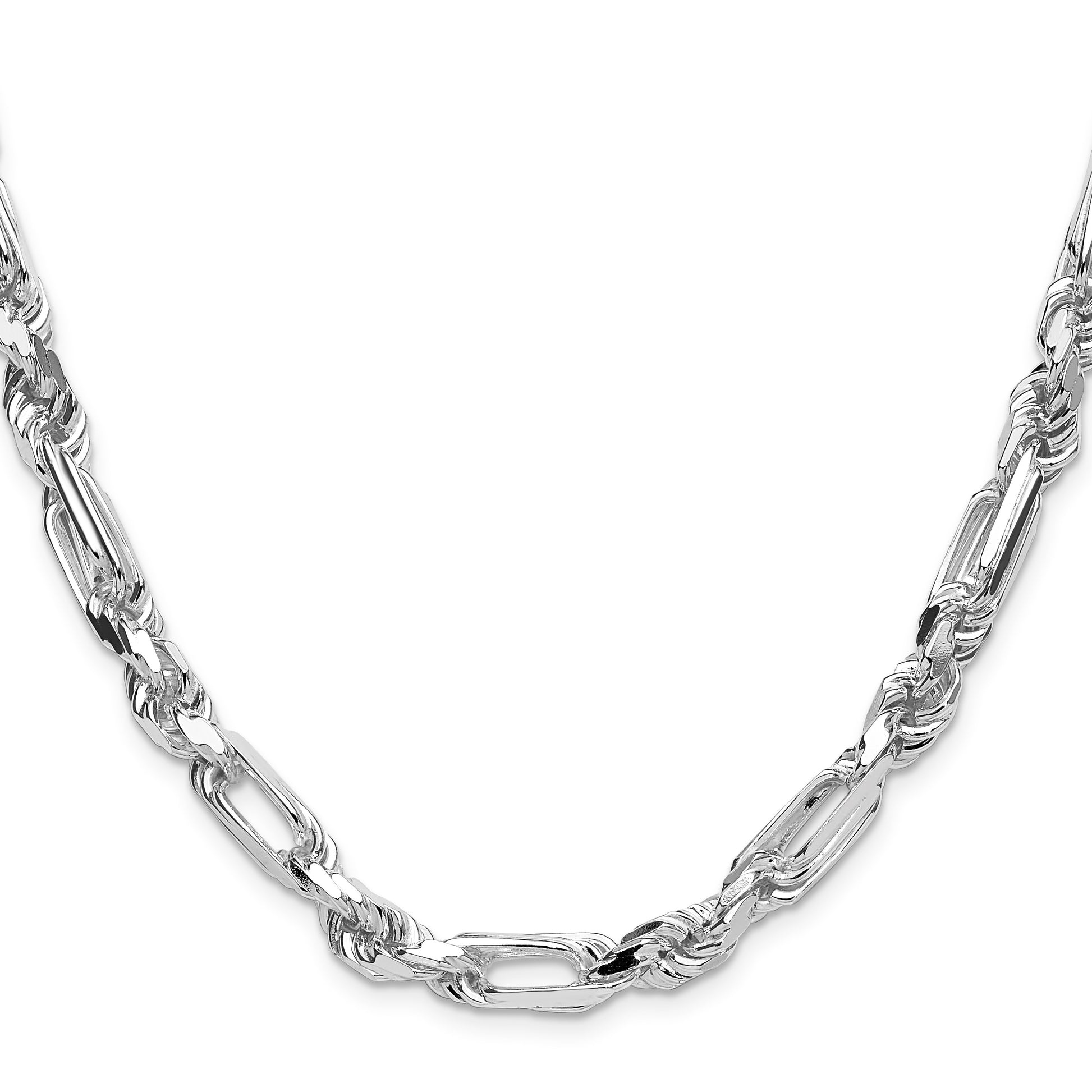 Sterling Silver 7mm D/C Figarope Chain