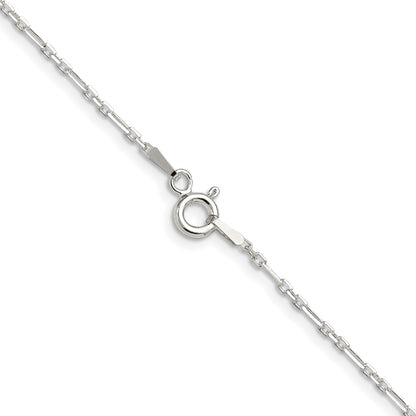 Sterling Silver D/C 1.75mm 3 Short Plus 1 Long Cable Link Chain