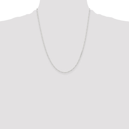 Sterling Silver D/C 1.75mm 3 Short Plus 1 Long Cable Link Chain