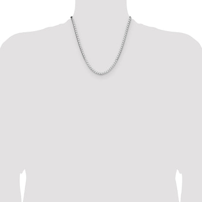 Sterling Silver 4mm D/C Square Curb Chain