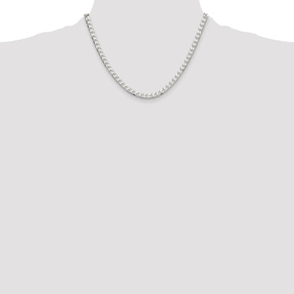 Sterling Silver 5mm D/C Square Curb Chain