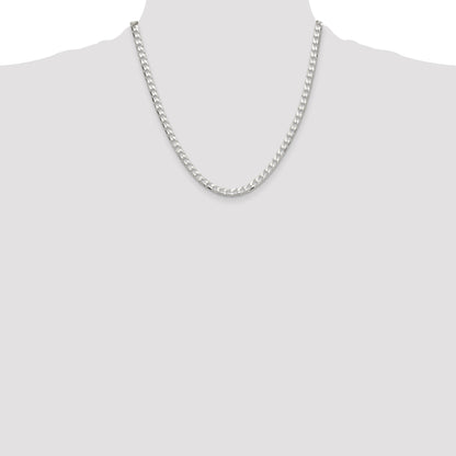 Sterling Silver 5mm D/C Square Curb Chain