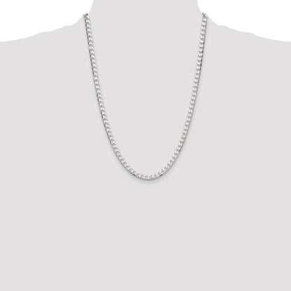 Sterling Silver 5mm D/C Square Curb Chain