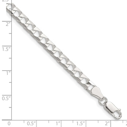 Sterling Silver 5mm D/C Square Curb Chain