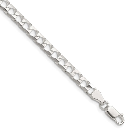 Sterling Silver 5mm D/C Square Curb Chain