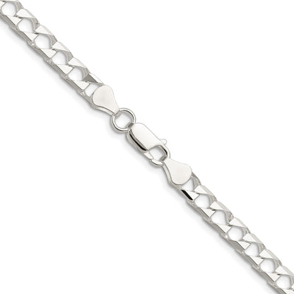 Sterling Silver 5.75mm D/C Square Curb Chain