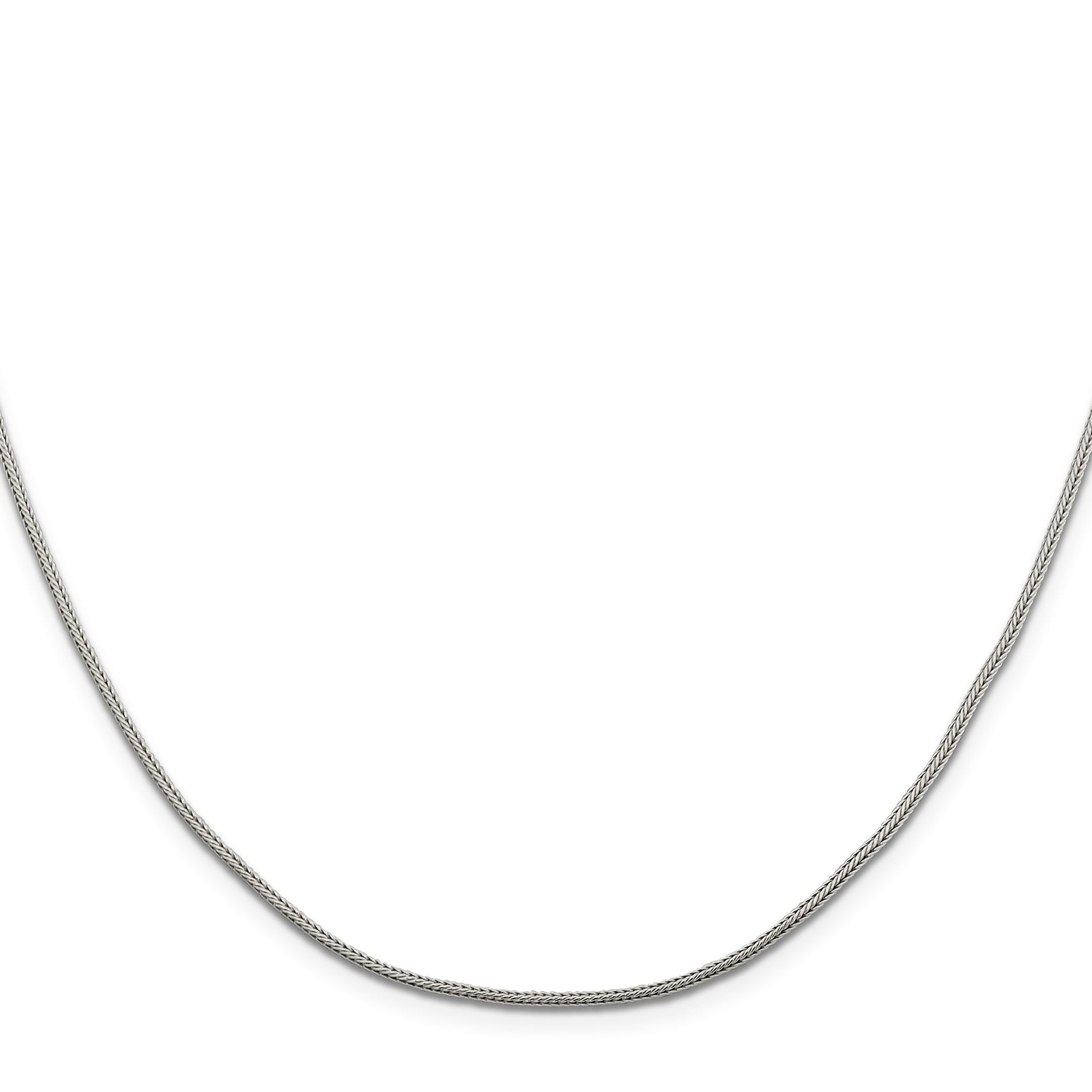 Sterling Silver 1.25mm Diamond-cut Round Franco Chain