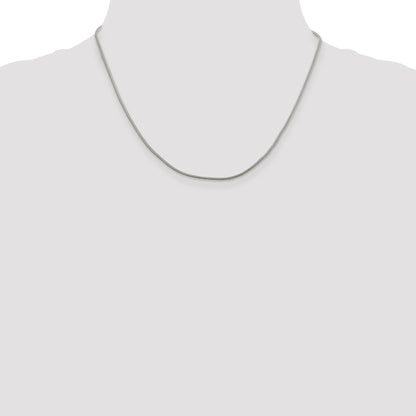 Sterling Silver 1.25mm Diamond-cut Round Franco Chain