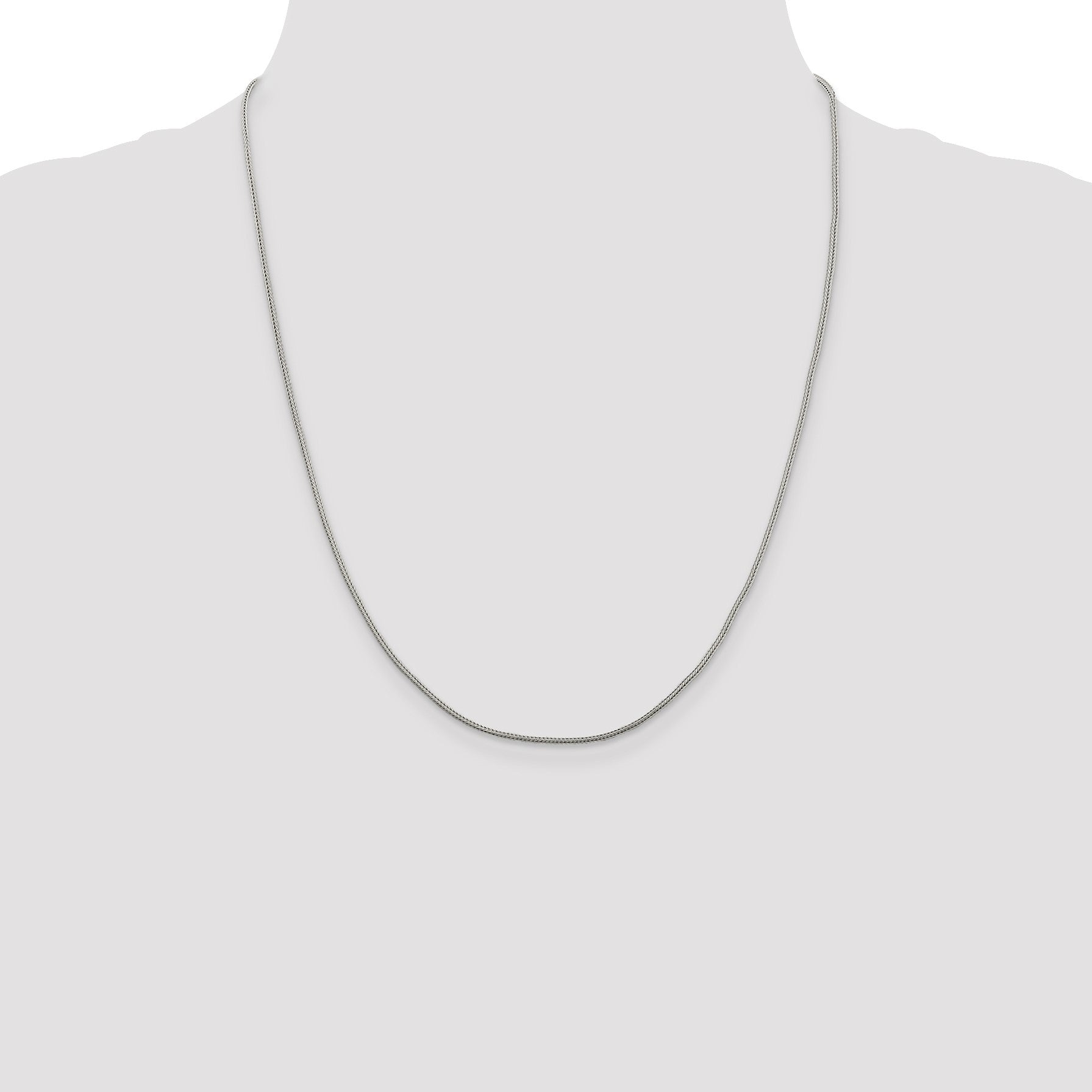 Sterling Silver 1.25mm Diamond-cut Round Franco Chain