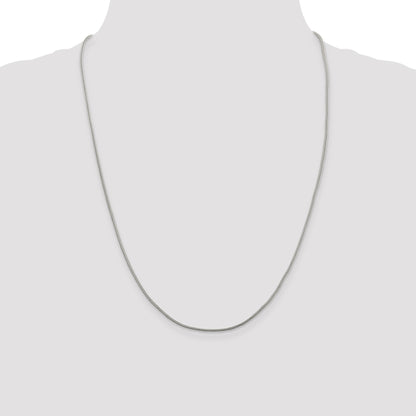 Sterling Silver 1.25mm Diamond-cut Round Franco Chain