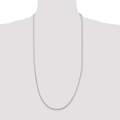 Sterling Silver 1.25mm Diamond-cut Round Franco Chain