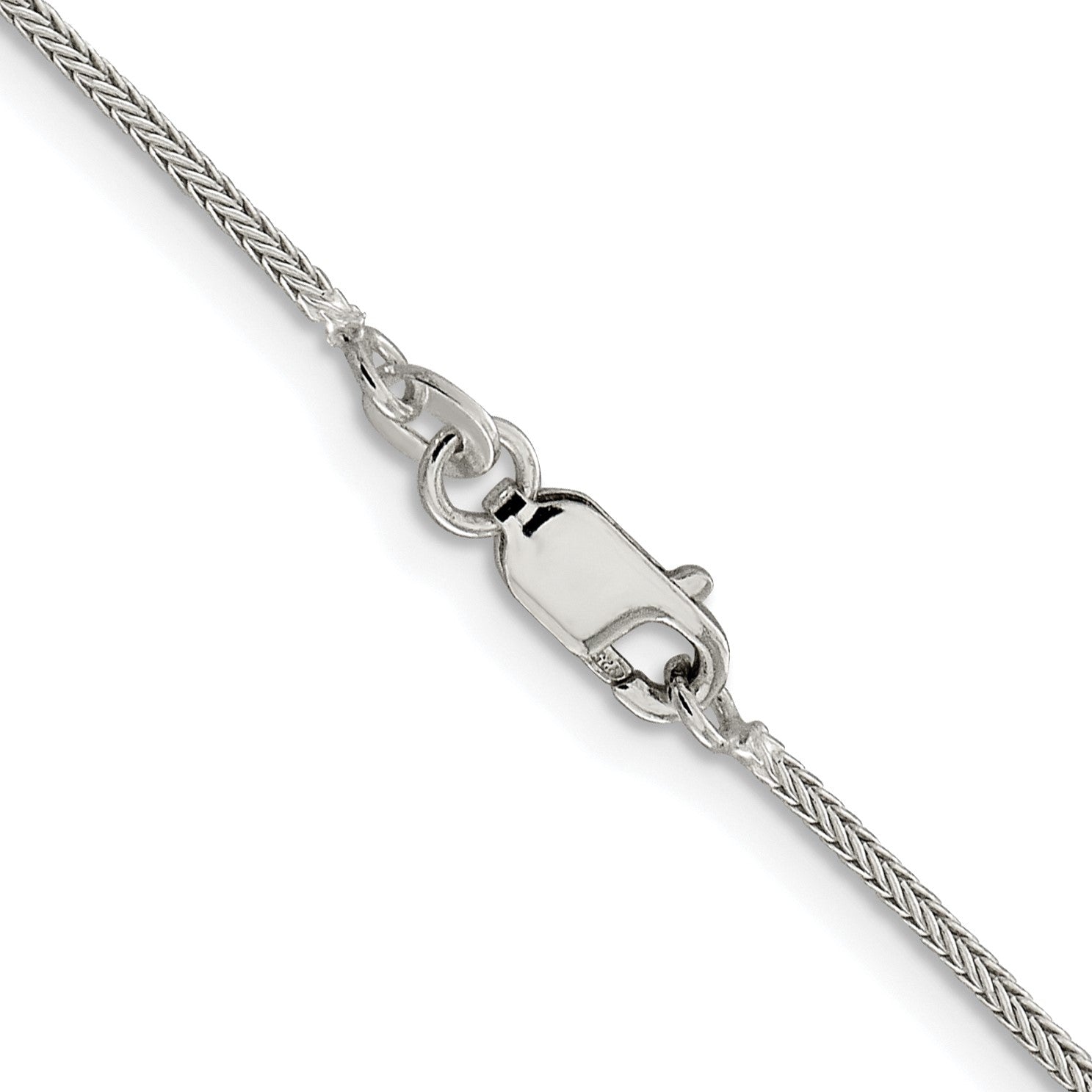 Sterling Silver Rhodium-plated 1.25mm Diamond-cut Round Franco Chain