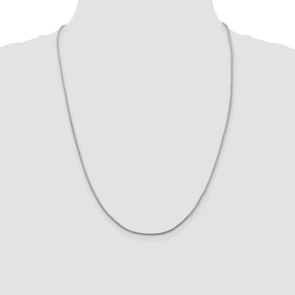 Sterling Silver Rhodium-plated 1.25mm Diamond-cut Round Franco Chain