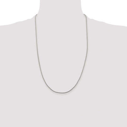 Sterling Silver Rhodium-plated 1.25mm Diamond-cut Round Franco Chain