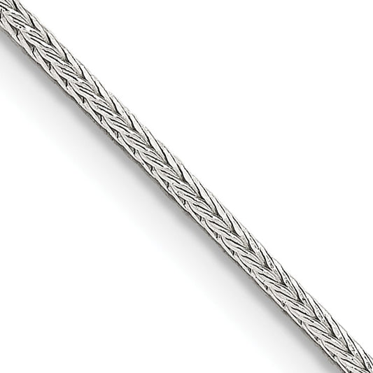 Sterling Silver 1.25mm Diamond-cut Round Franco Chain